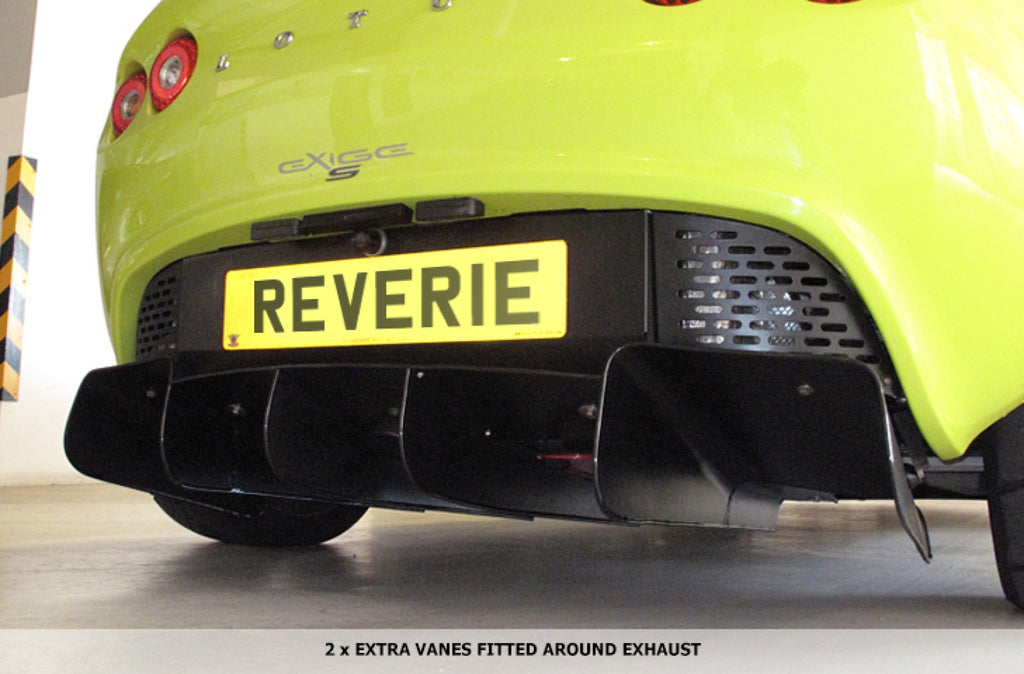 Reverie Lotus Elise/Exige S2/111R/240R Carbon Rear Diffuser - 3 Element, 3 Fixing Holes Standard Finish