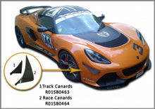 Load image into Gallery viewer, Reverie Carbon Fibre Bumper Canards for Lotus Exige S3 V6 Track / OEM replacement, lower small