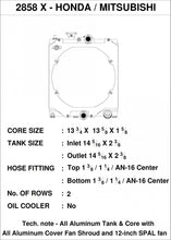 Load image into Gallery viewer, CSF 03-07 Evo 7-9 4G63 / 92-00 Civic Half-Size Radiator w/ Shroud &amp; 12″ SPAL Fan