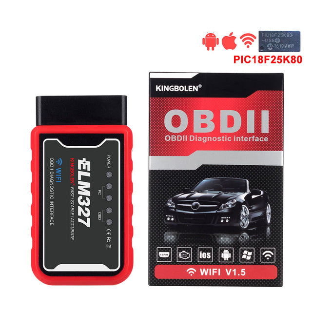 Innovative Performance - [product_sku] - ELM327 WiFi Bluetooth V1.5 PIC18F25K80 Chip OBDII Diagnostic Tool IPhone/Android/PC ELM 327 V 1.5 ICAR2 Auto Scanner Code Reader - Fastmodz