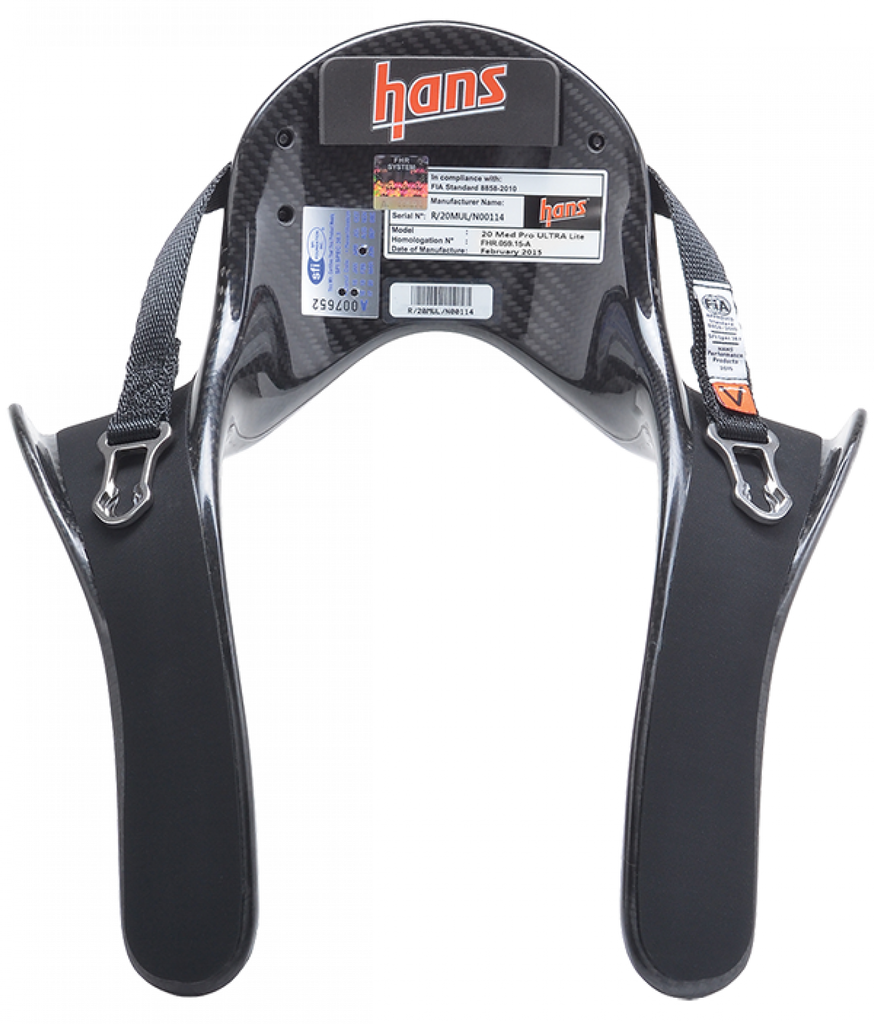 HANS Device Pro Ultra Lite Head & Neck Restraint Post Anchors Medium 30 Degrees