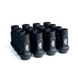 BLOX Racing BXAC-00106-SSFB - Street Series Forged Lug Nuts Flat Black 12 x 1.25mm Set of 16