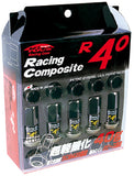 Project Kics KRC01K - 12x1.50 R40 Lug Nuts Black (20 Pcs)