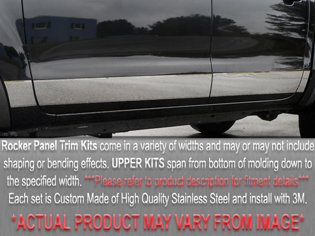 QAA Chrome Rocker Panels For 2000-2002 Chevrolet Silverado - 4-door Pickup Truck Extended Cab Short Bed