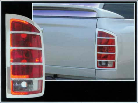 QAA Chrome Tail Light Bezels For 2002-2008 Dodge Ram - Pickup Truck Full Size