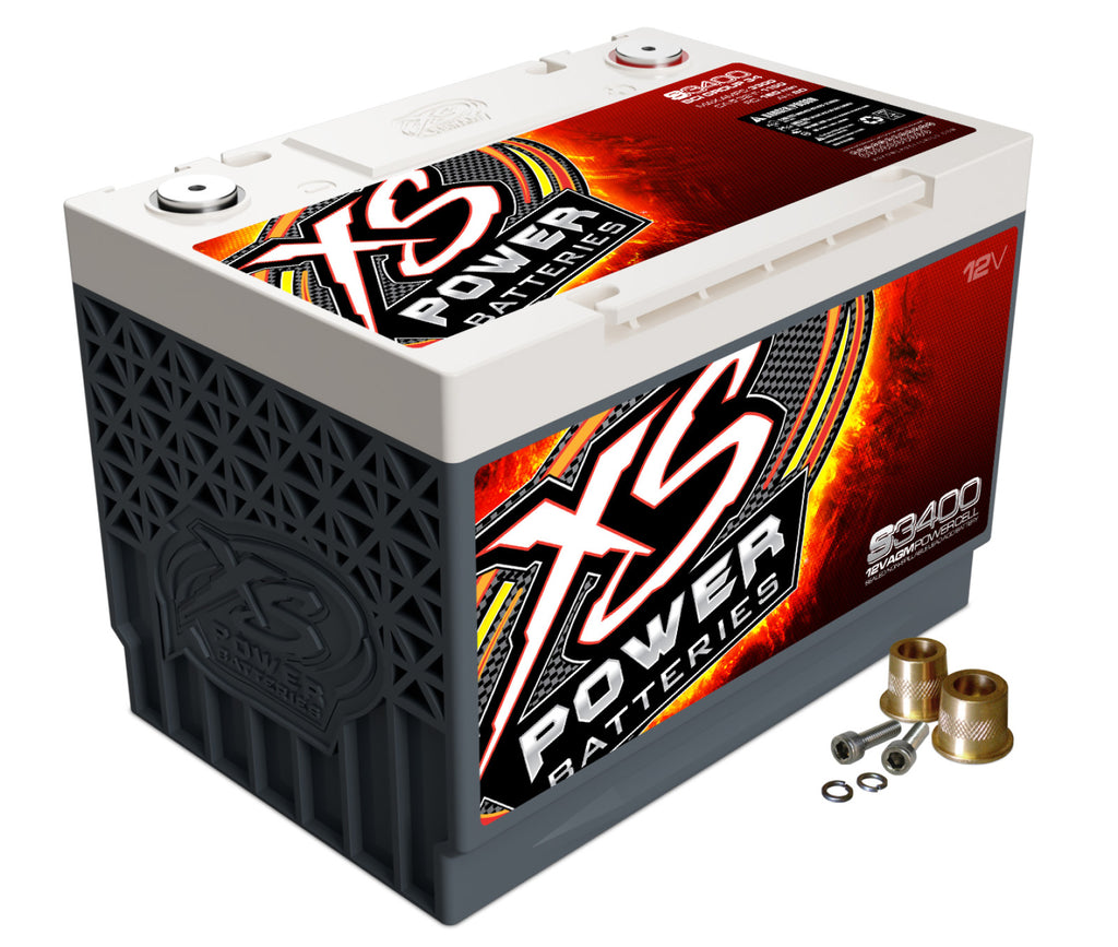 XS Power Batteries 12V AGM S Series Batteries - Automotive Terminals Included 3300 Max Amps