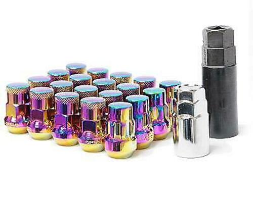 Wheel Mate 32925LP - Muteki SR35 Close End Lug Nuts w/ Lock Set Purple 12x1.25 35mm