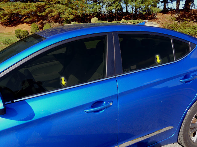 QAA Chrome Window Trim For 2017-2020 Hyundai Elantra - 4-door Sedan