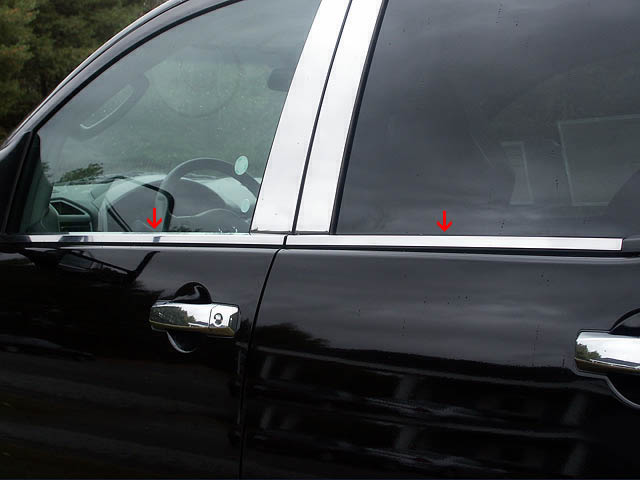 QAA Chrome Window Trim For 2004-2015 Nissan Titan - 4-door Pickup Truck Crew Cab