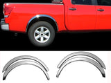 QAA Chrome Wheel Well Fender Trim For 2007-2013 Toyota Tundra - 2-door 4-door Pickup Truck