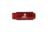 Aeromotive Fuel System 12303  -  Aeromotive Filter, In-Line, 40-m Fabric Element, 3/8 “ NPT Port, Bright-Dip Red, SS Series, 1-1/4