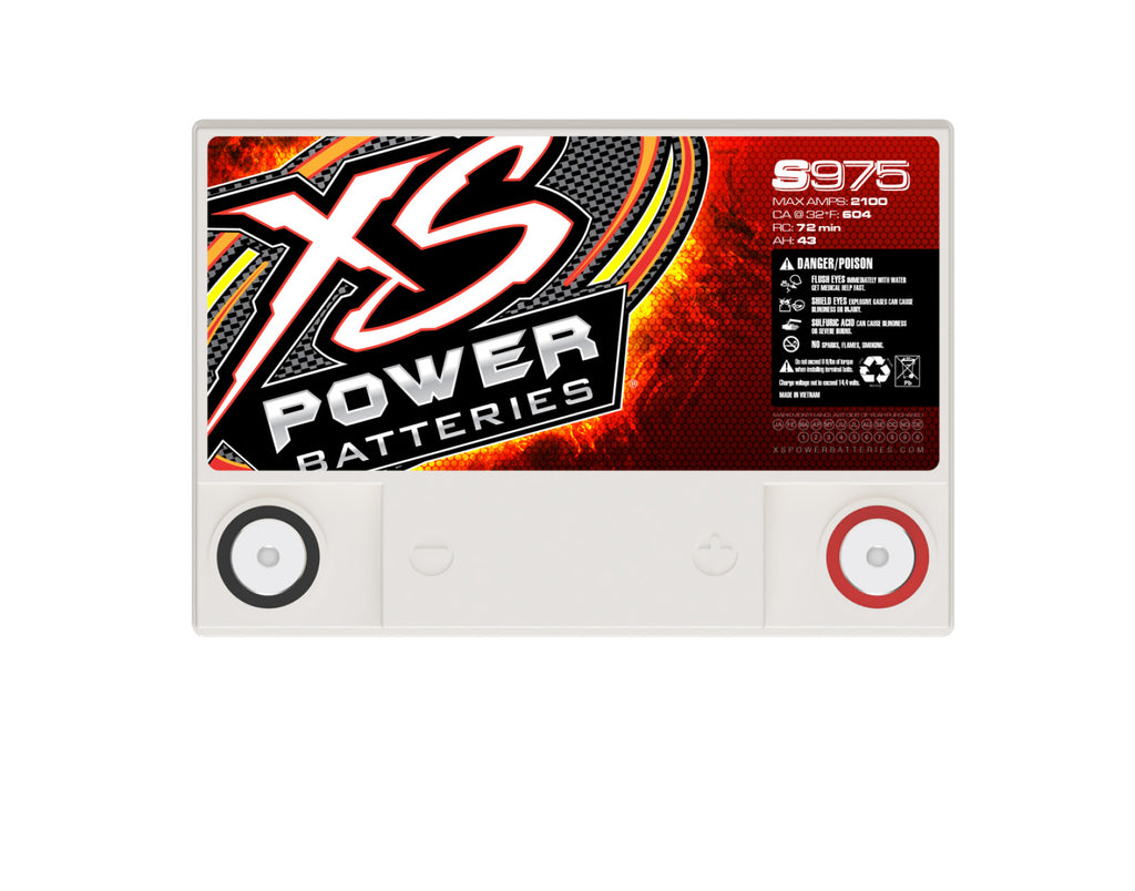 XS Power Batteries 12V AGM S Series Batteries - Automotive Terminals Included 2100 Max Amps